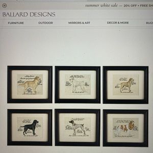 Ballard Design Dog Print Art